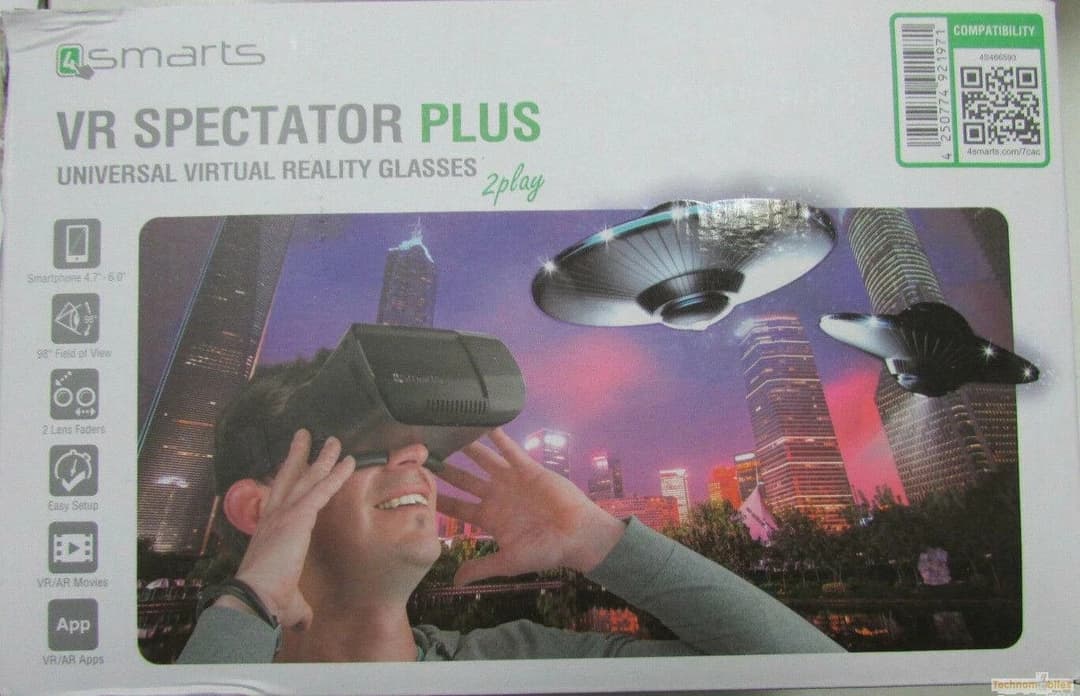4smarts VR Spectator PLUS Universal Virtual Reality Glasses for Smartphones 4.7"-6.0" - Black - Image 5