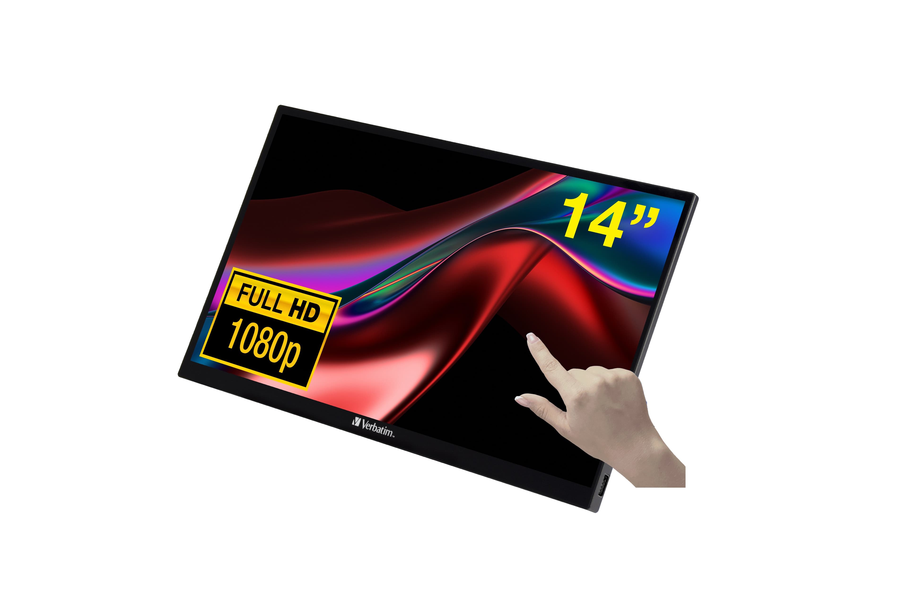 Verbatim PMT-14 Portable Touchscreen Monitor Full HD IPS Black (49591) - 14"