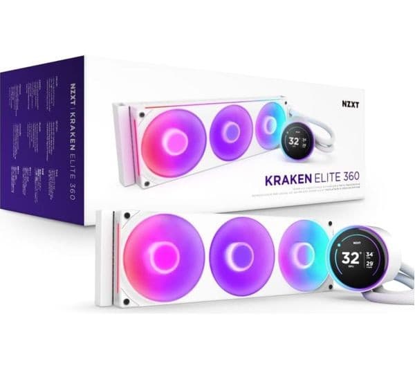 NZXT Kraken Elite 360 RGB Liquid CPU Cooler White - Image 7