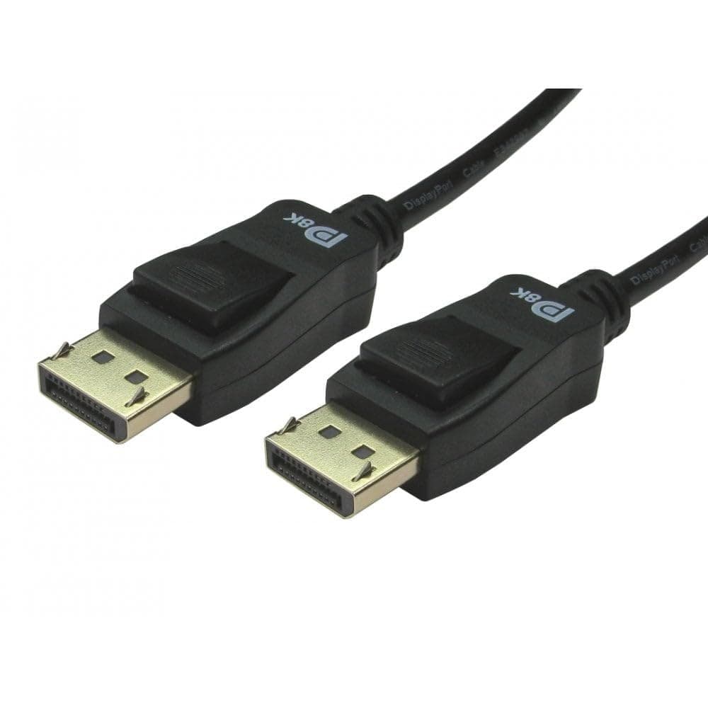 Cables Direct 0.5m DisplayPort V1.4 Certified HBR3 8K 60Hz Video Cable
