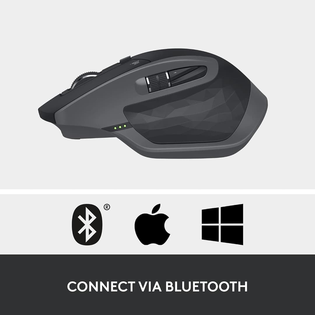 Logitech MX Master 2S Bluetooth Edition Wireless Mouse - Graphite - Image 7