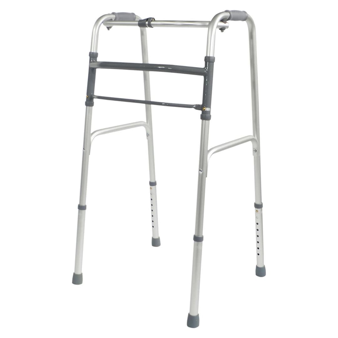 Aidapt VP129F Lightweight Aluminium Folding Walking Frame - Unwheeled - Image 1