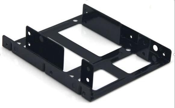 CoreParts MS35252 Dual 2.5" to 3.5" Drive Bay Bracket, Black, 12 Screws Included