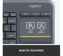 Logitech K400 Plus Wireless Touch Keyboard with Touchpad, UK English QWERTY - Black thumbnail 5
