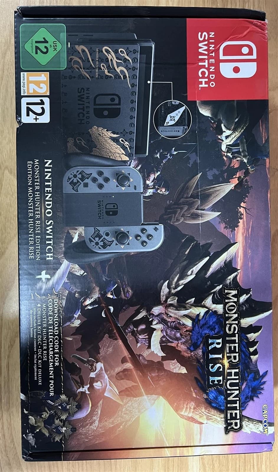 Nintendo Switch Monster Hunter Rise Edition Console with Monster Hunter Rise Download Code and Deluxe Kit DLC - Image 4