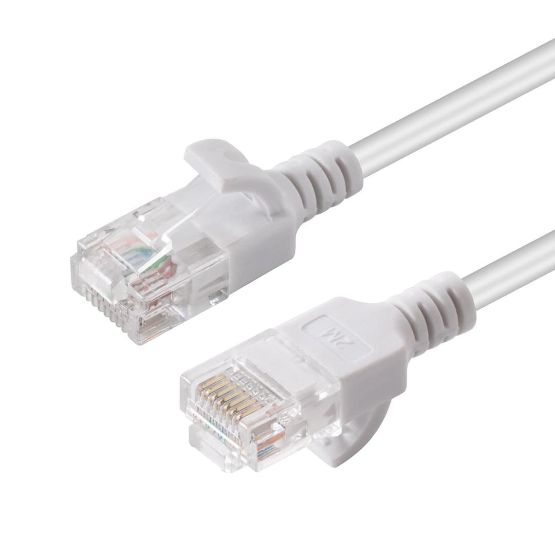 Microconnect CAT6 U/UTP Slim Network Cable 0.15m - White - Image 1