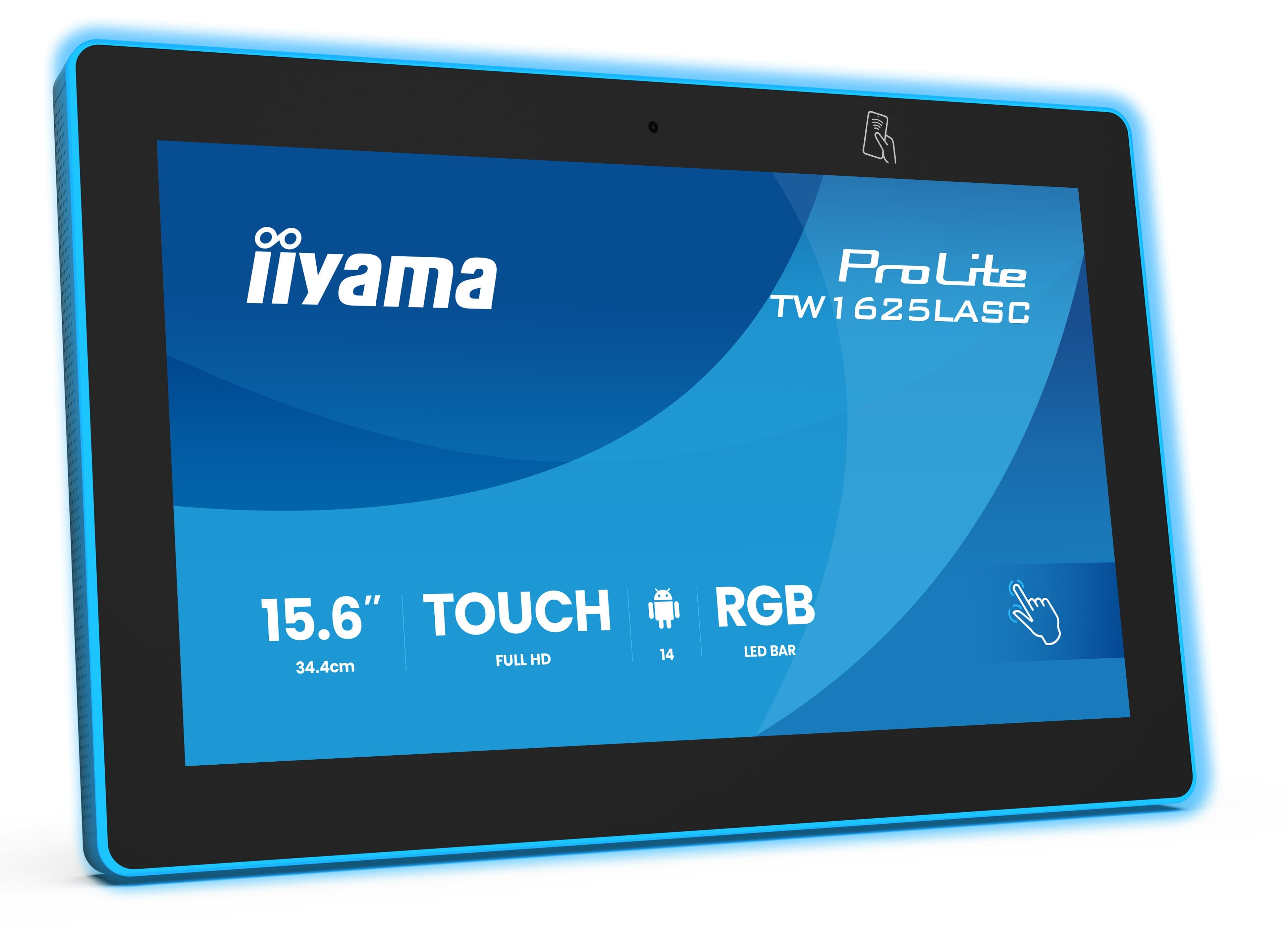 iiyama TW1625LASC-B3PNR meeting room display 39.6 cm (15.6") 1920 x 1080 pixels LED Wi-Fi 6 (802.11ax), Wi-Fi 5 (802.11ac), Wi-Fi 4 (802.11n), 802.11g, 802.11a, 802.11b Black Bluetooth