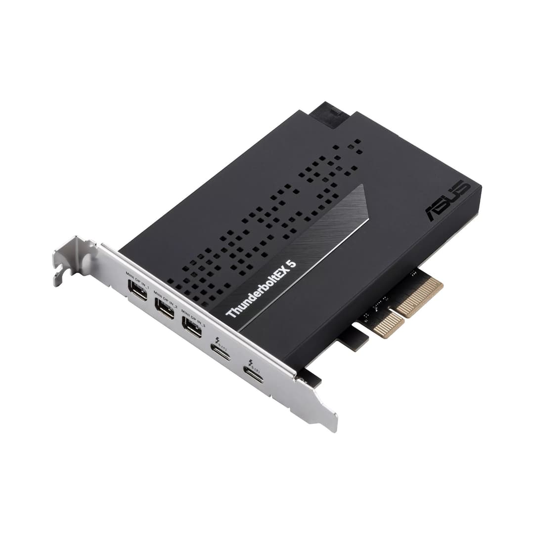 ASUS ThunderboltEX 5 Dual Thunderbolt 5 USB-C PCIe 4.0 x4 Expansion Card 3 x Mini DisplayPort IN - 90MC0E50-M0EAY0 - Image 6