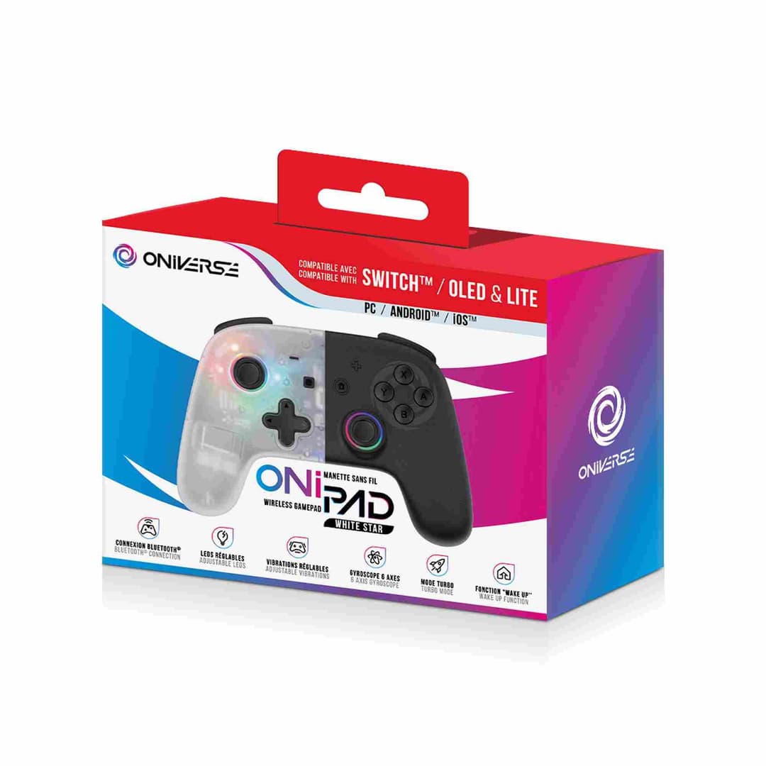 Oniverse Onipad White Star Bluetooth Controller for Nintendo Switch, PC, Mobile - Image 4