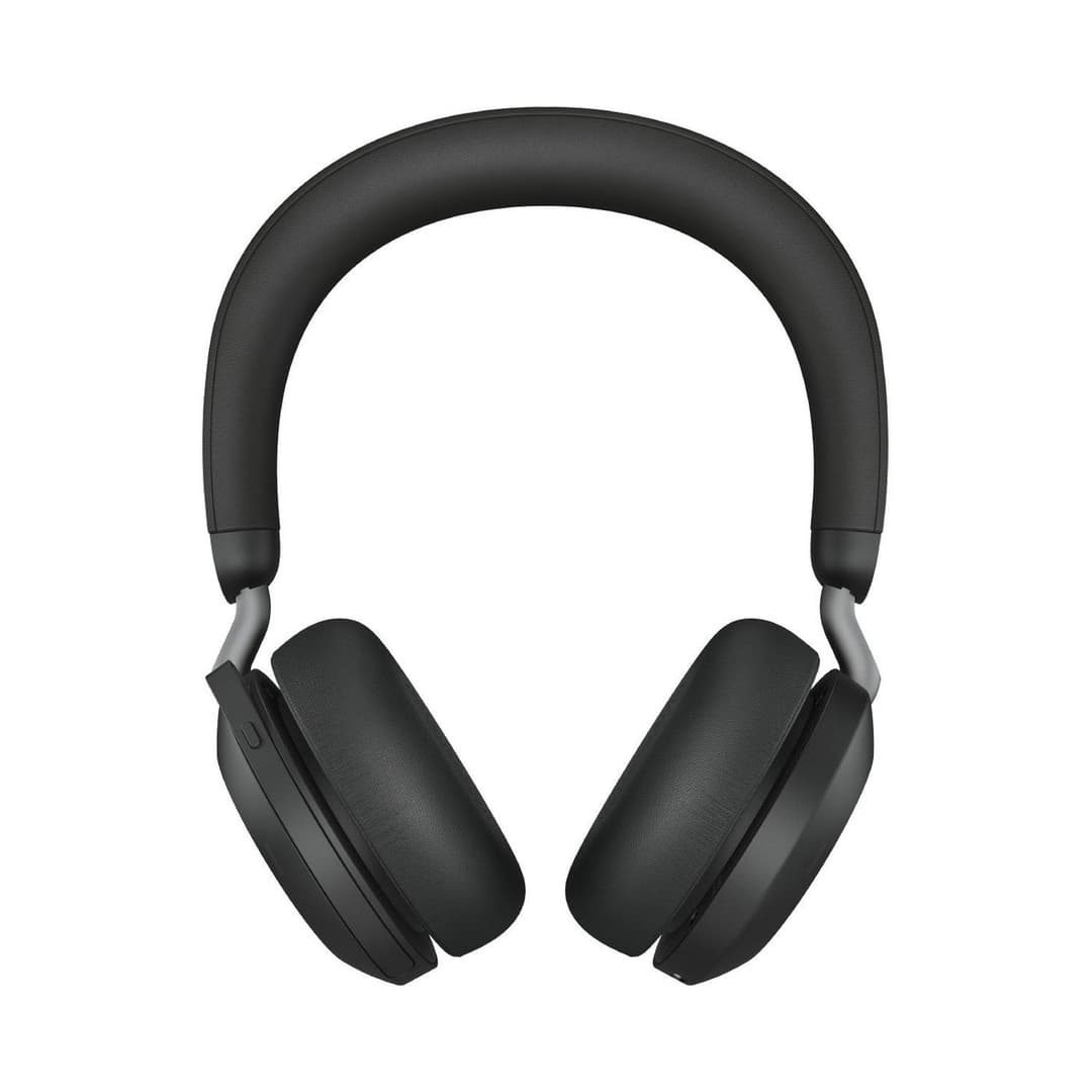 Jabra Evolve2 75 USB-A UC Stereo Headset with Charging Stand - Black - Image 1