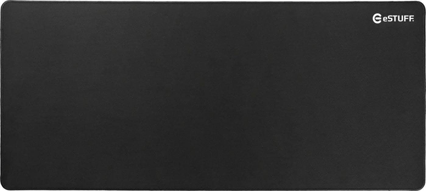 eSTUFF Desk Pad XXL 400 x 900 mm, Micro-weave Cloth with Stitched Edges, 3 mm Rubber Base - Black (GLB215001)