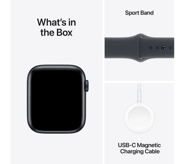 Apple Watch SE 2nd Gen GPS 44mm Aluminium Case with Sport Band M/L - Midnight - Image 7