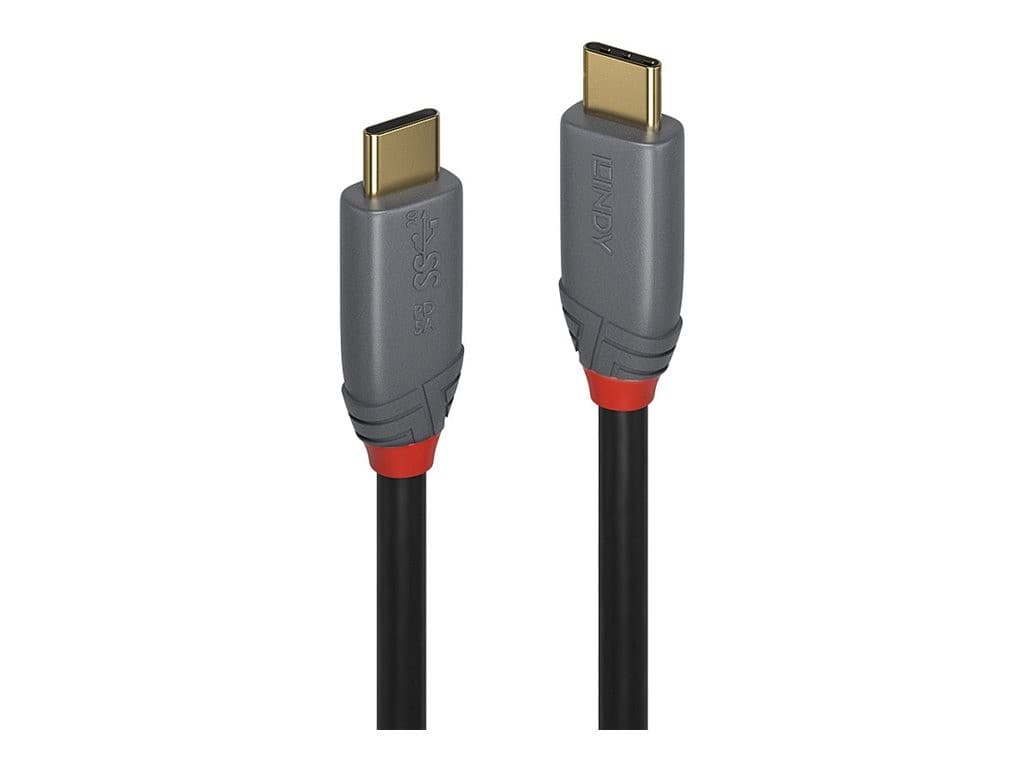 Lindy Anthra Line USB-C to USB-C Cable USB 3.2 Gen 2x2 20Gbps 100W PD 4K60 1m Black - Image 1