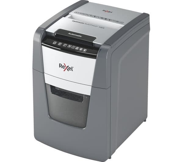 REXEL Optimum AutoFeed+ 100X 34L Cross Cut Paper Shredder