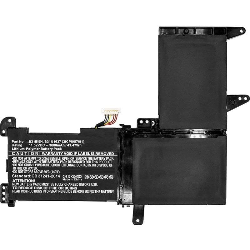 CoreParts MBXAS-BA0024 Replacement Battery for Asus N580 / S510 / X510 Series, 11.52V 3600mAh Li-Pol, Black
