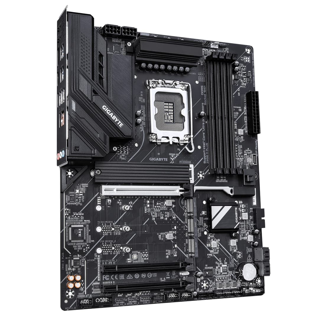 GIGABYTE Z890 D PLUS Motherboard - Supports Intel Core Ultra (Series 2) CPUs, 12+1+2 phases VRM, up to 9466MHz DDR5 (OC), 1xPCIe 5.0 M.2 + 3xPCIe 4.0 M.2, 2.5GbE LAN, USB 3.2 Gen 2 - Image 3