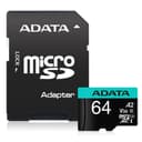 ADATA Premier Pro microSDXC CL10 UHS-I U3 V30 A2 Memory Card with SD Adapter - 64GB thumbnail 2