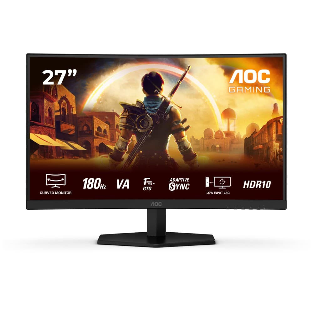 AOC G4 C27G42E 27" Curved VA Full HD 180Hz 0.5ms Gaming Monitor with Speakers - Image 1