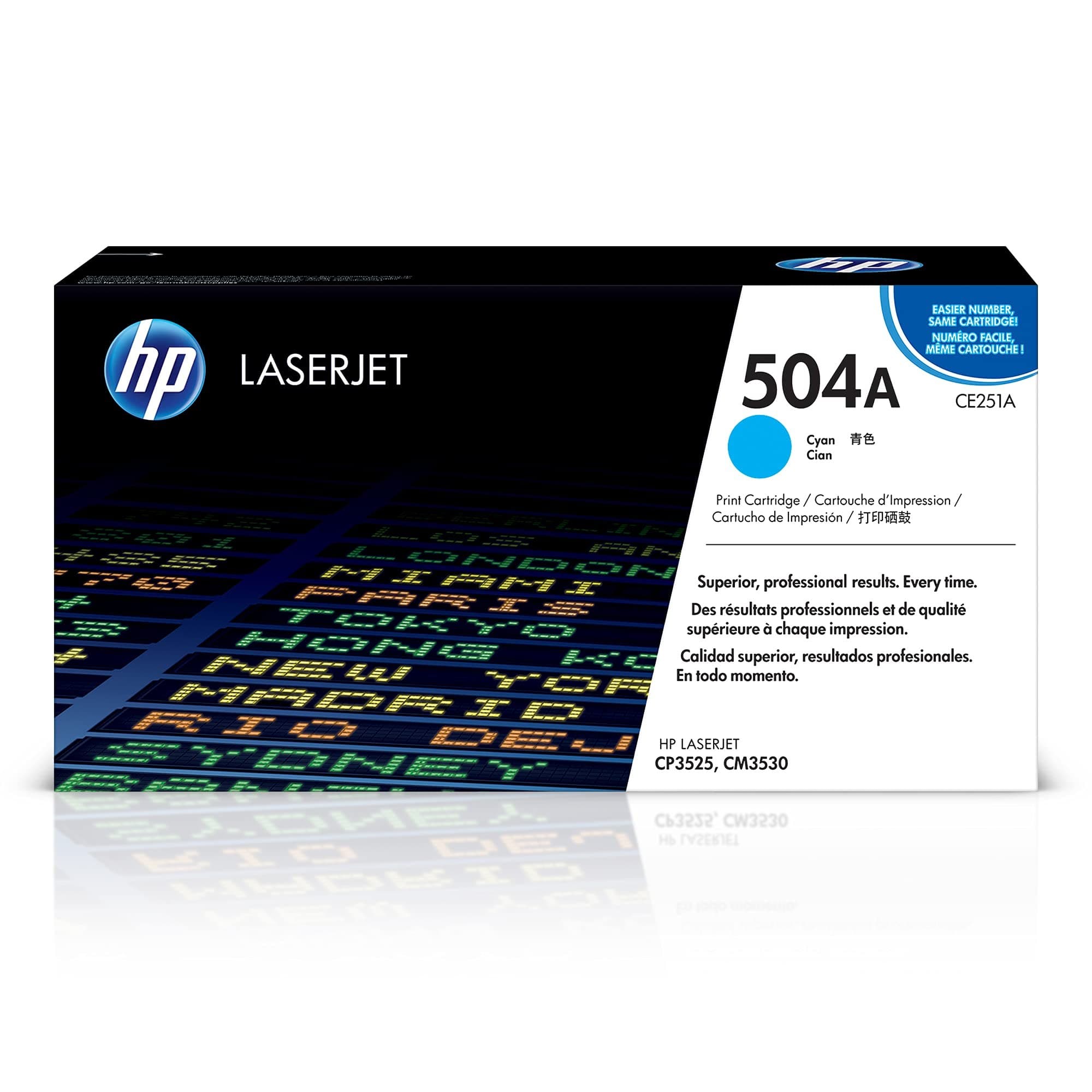 HP 504A Original LaserJet Toner Cartridge CE251A - Cyan