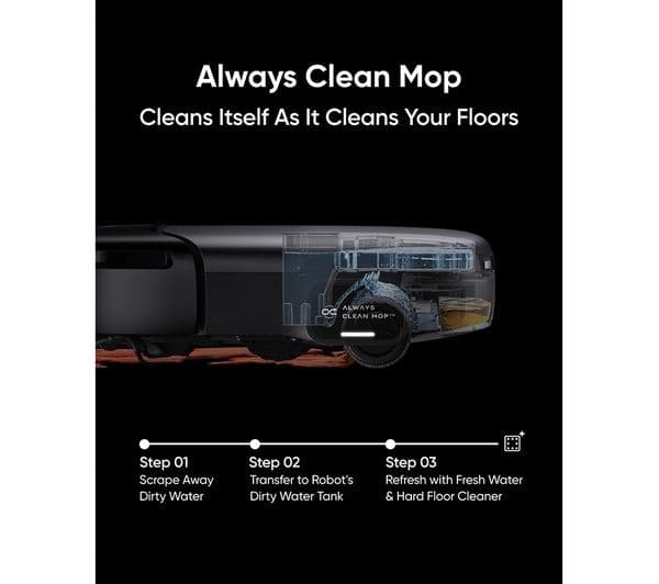 EUFY Omni S1 Pro 8,000 Pa Robot Vacuum Cleaner & Mop with All-in-One Station - Black - Image 3
