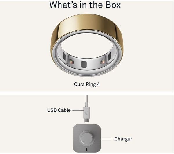 Oura Ring 4 Smart Ring - Gold, Size 7 - Image 3