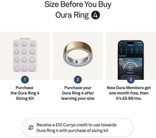 Oura Ring 4 Smart Ring - Gold, Size 7 - Image 6