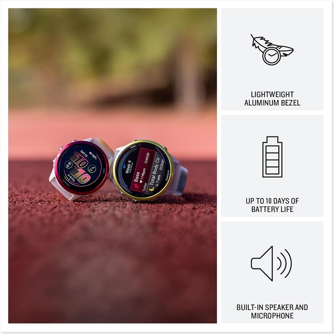 Garmin Forerunner 570 42mm GPS Running Smartwatch AMOLED - Raspberry - Image 3