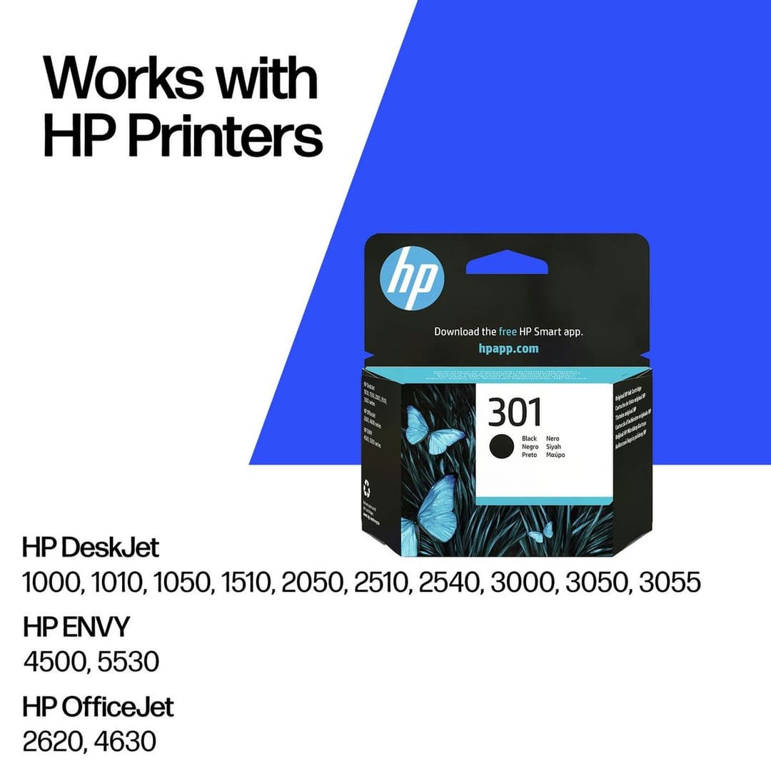 HP 301 Original Ink Cartridge - Black - Image 2