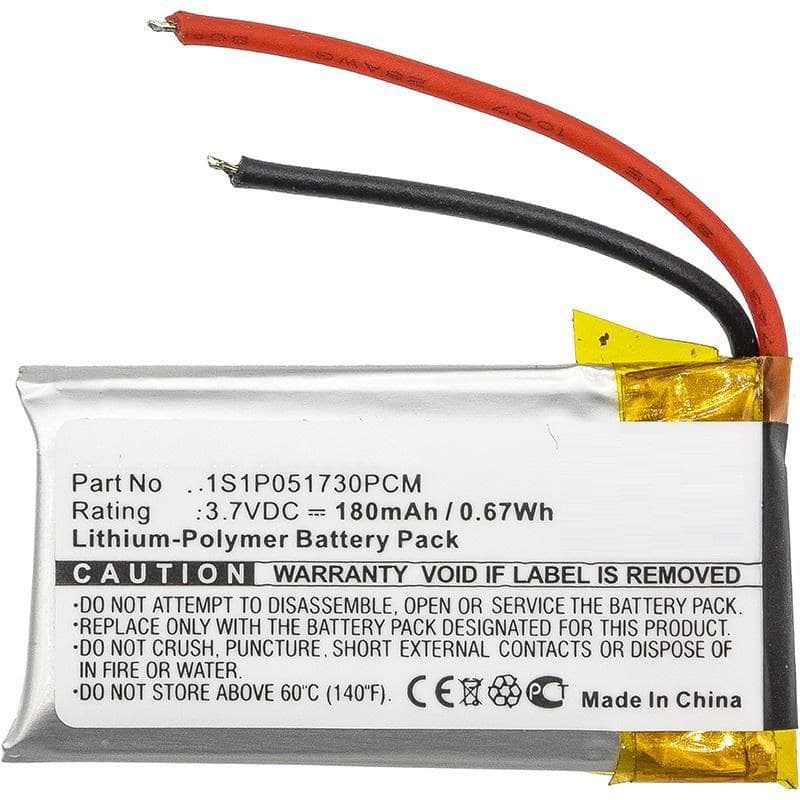 CoreParts MBXWHS-BA032 Replacement Battery for GN Netcom GN9330 Headset — 0.67Wh 3.7V 180mAh Li-Pol, Black - Image 1