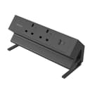 Fellowes Power Desk 2 Desktop Power Module - 2 UK Sockets (230V), USB-A (18W) & USB-C (30W), Desk Clamp 10-45mm, 2m Cable - Black thumbnail 1