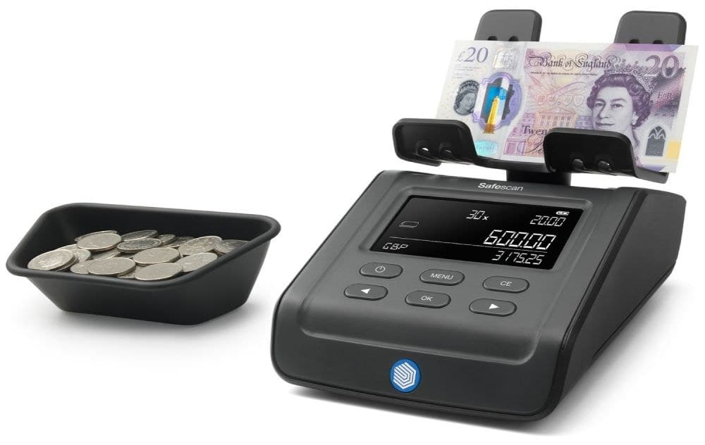 Safescan 6175 Money Counting Scale for Coins and Notes - Black - Image 1