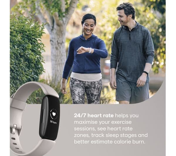 Fitbit Inspire 2 Health & Fitness Tracker - Lunar White - Image 2