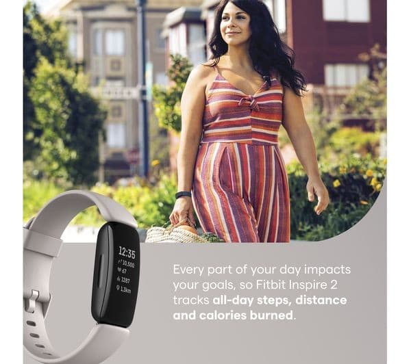 Fitbit Inspire 2 Health & Fitness Tracker - Lunar White - Image 5