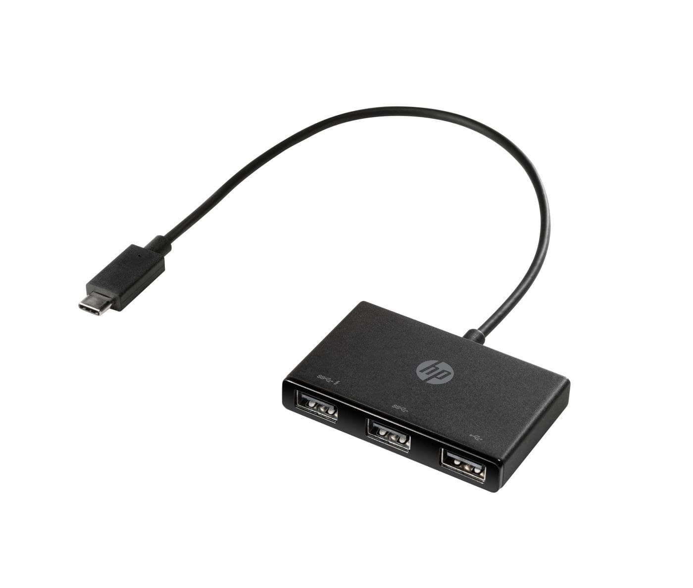 HP USB-C to USB-A 3-Port Hub - Black (Z6A00AA)