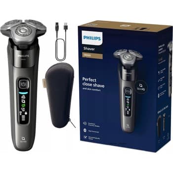 Philips Shaver Series 9000 S9975/35 Wet & Dry Electric Shaver with SkinIQ - Chrome Silver - Image 1