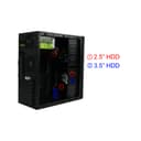 CiT Jet Stream Mid Tower PC Case with Silver Stripe 500W Power Supply - Black thumbnail 7