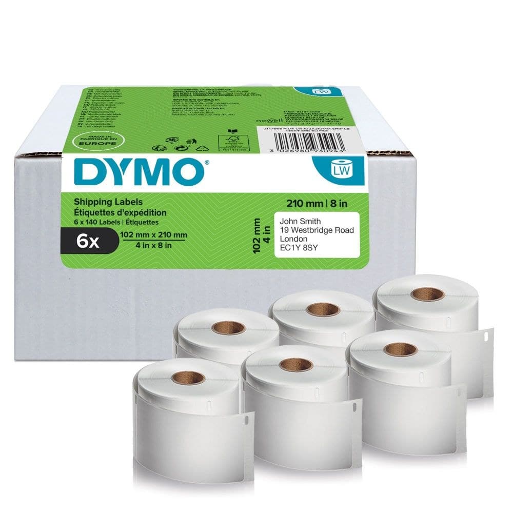 Dymo 2177565 LW Extra Large DHL Shipping Label Pack of 6 - Image 1