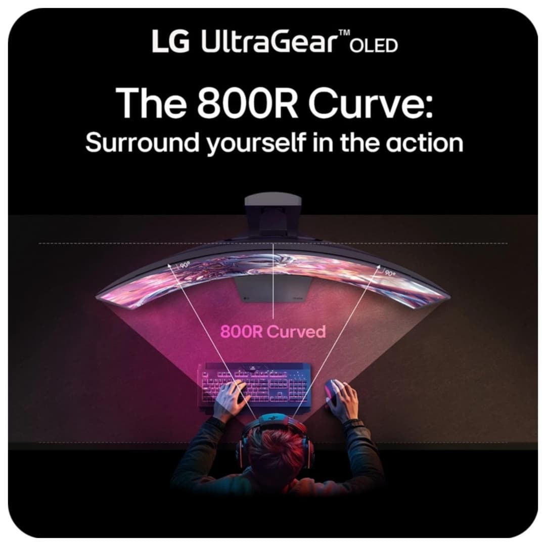 LG 39GX900A-B 39" Ultrawide Curved OLED Quad HD Height Adjustable Monitor with Speakers - Image 6
