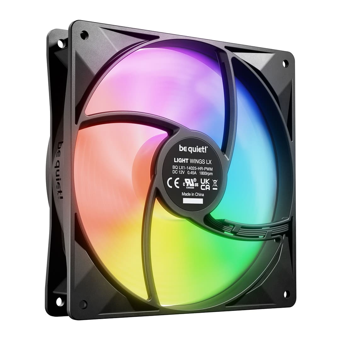 be quiet! Light Wings LX 140mm PWM High-Speed ARGB Case Fan Triple Pack - Black - Image 4