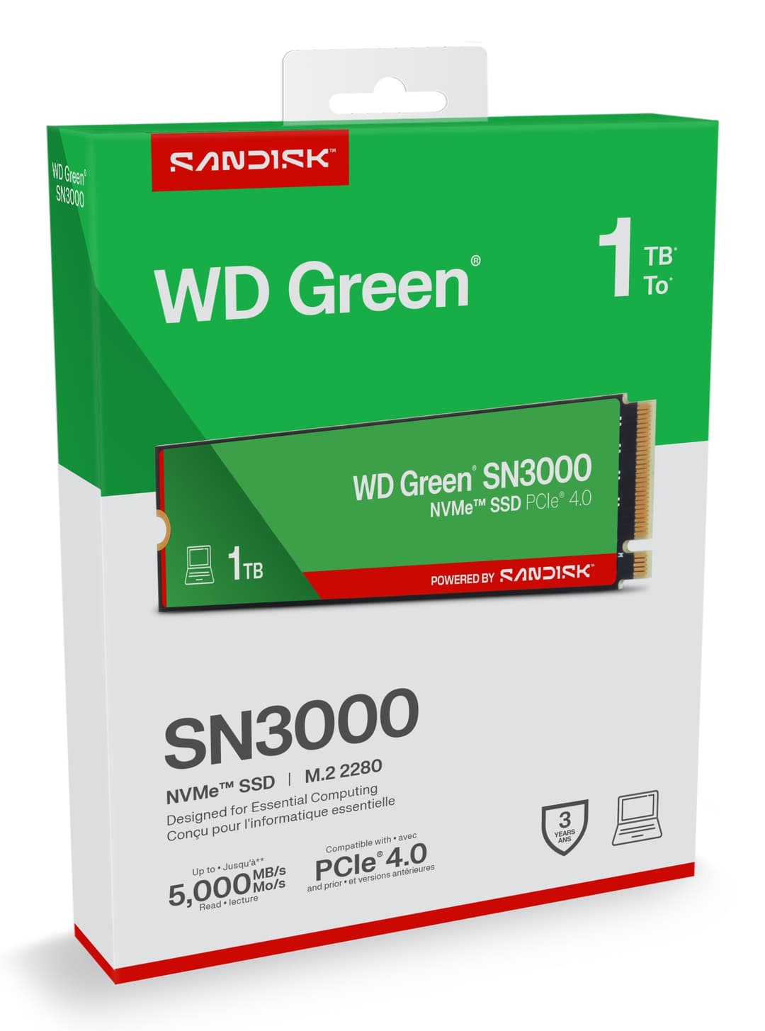 Western Digital WD Green SN3000 M.2 2280 PCIe Gen4 NVMe SSD 1TB - Image 5