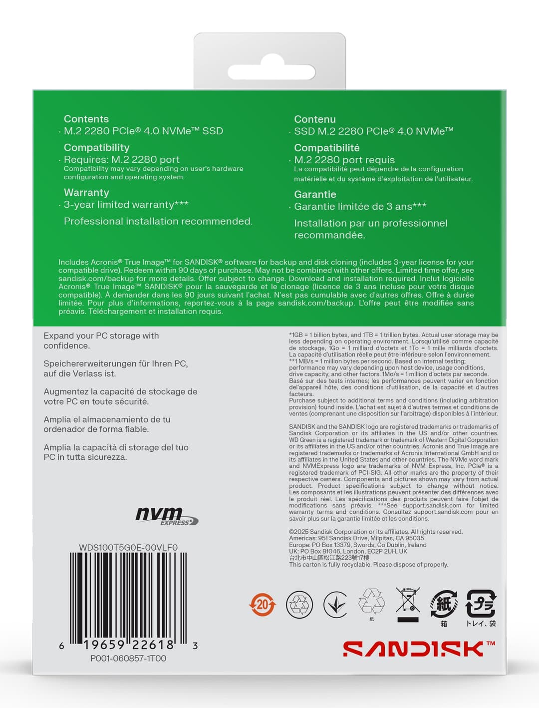 Western Digital WD Green SN3000 M.2 2280 PCIe Gen4 NVMe SSD 1TB - Image 7