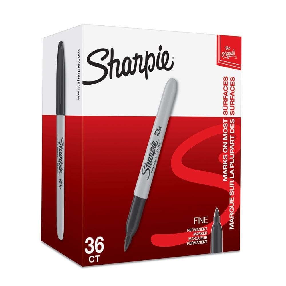 Sharpie Fine Tip Permanent Marker Black - Box of 36 - Image 1