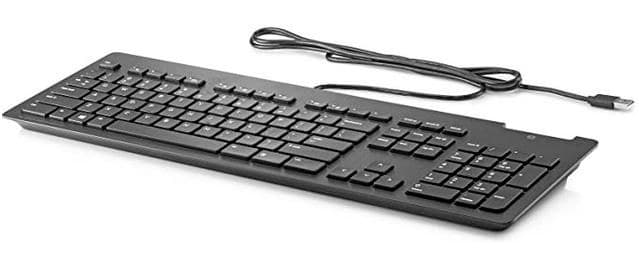HP Business Slim Smartcard USB Keyboard, Black - French Layout