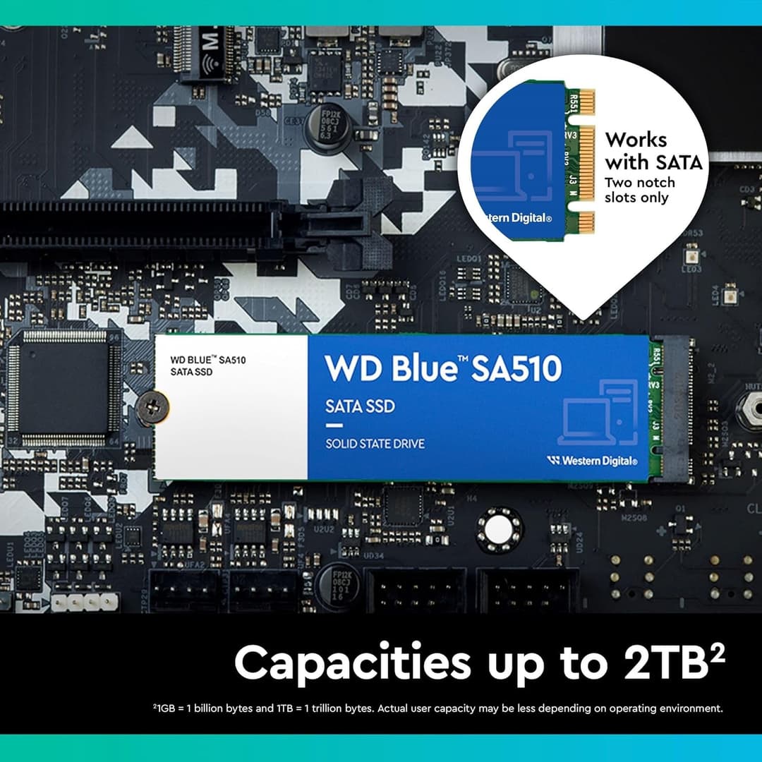 WD Blue SA510 M.2 2280 SATA III Internal SSD - 2TB - Image 3