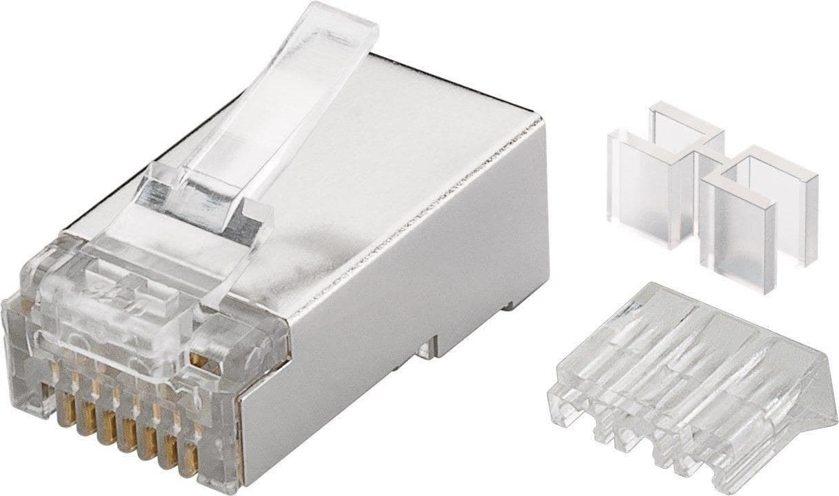MicroConnect CAT6 RJ45 8P8C Modular Plug with Insertion Aid, 10 Pack - Shielded