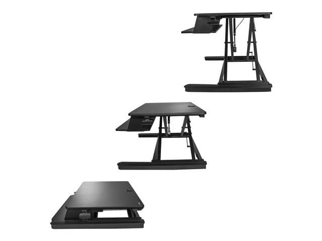 StarTech.com Sit Stand Desk Converter with Keyboard Tray, Large 35" x 21" Surface, Height Adjustable Ergonomic Desktop/Tabletop Standing Workstation Desk, Holds 2 Monitors, Pre-Assembled - Ergonomic Standing Desk (ARMSTSLG) - standing desk converter - rec - Image 3