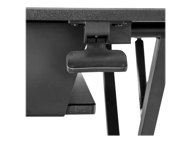 StarTech.com Sit Stand Desk Converter with Keyboard Tray, Large 35" x 21" Surface, Height Adjustable Ergonomic Desktop/Tabletop Standing Workstation Desk, Holds 2 Monitors, Pre-Assembled - Ergonomic Standing Desk (ARMSTSLG) - standing desk converter - rec - Image 4