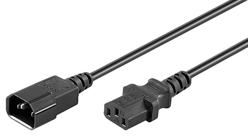 Microconnect Power Cord C13-C14 Black 0.5m