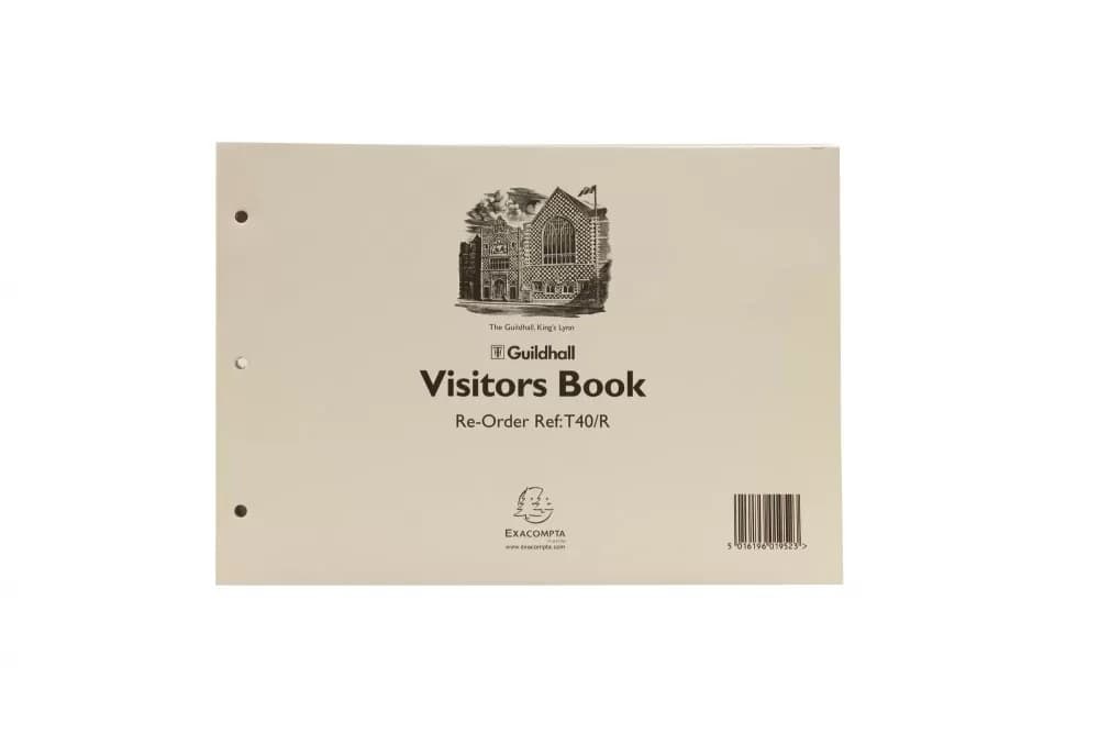 Exacompta Guildhall T40/R Loose Leaf Visitors Book Refill A4 50 Sheets 18 Entries Per Page - Image 1