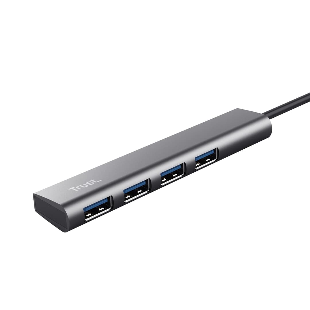 Trust Halyx USB-C to 4-Port USB-A 3.2 Gen 1 Hub - Grey - Image 2